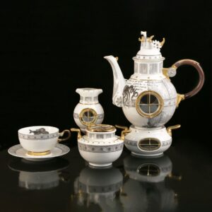 Jules Verne Porcelain Tea Set Limited Edition Crystallo by Thun Studio Composition 1e