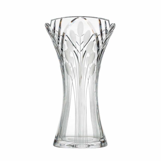 crystal curved vase tall nostalgia art deco Crystallo BG109NS
