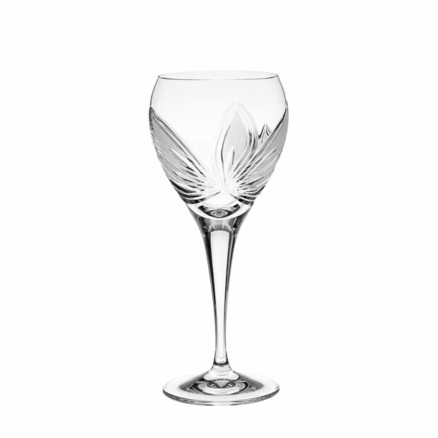 crystal white wine glass orchidea floral Crystallo BG402OR